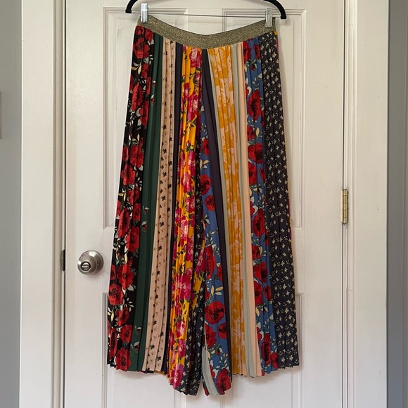 Anthropologie | Spirited patchwork wide-leg trousers - Picture 3 of 11